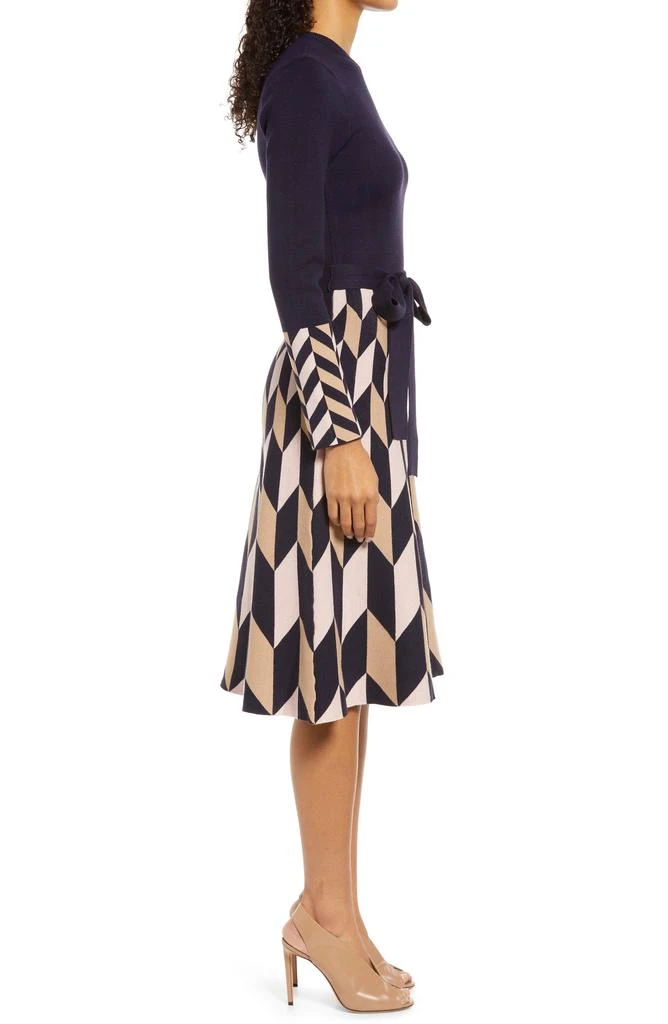 Eliza J Fit & Flare Long Sleeve Sweater Dress 3