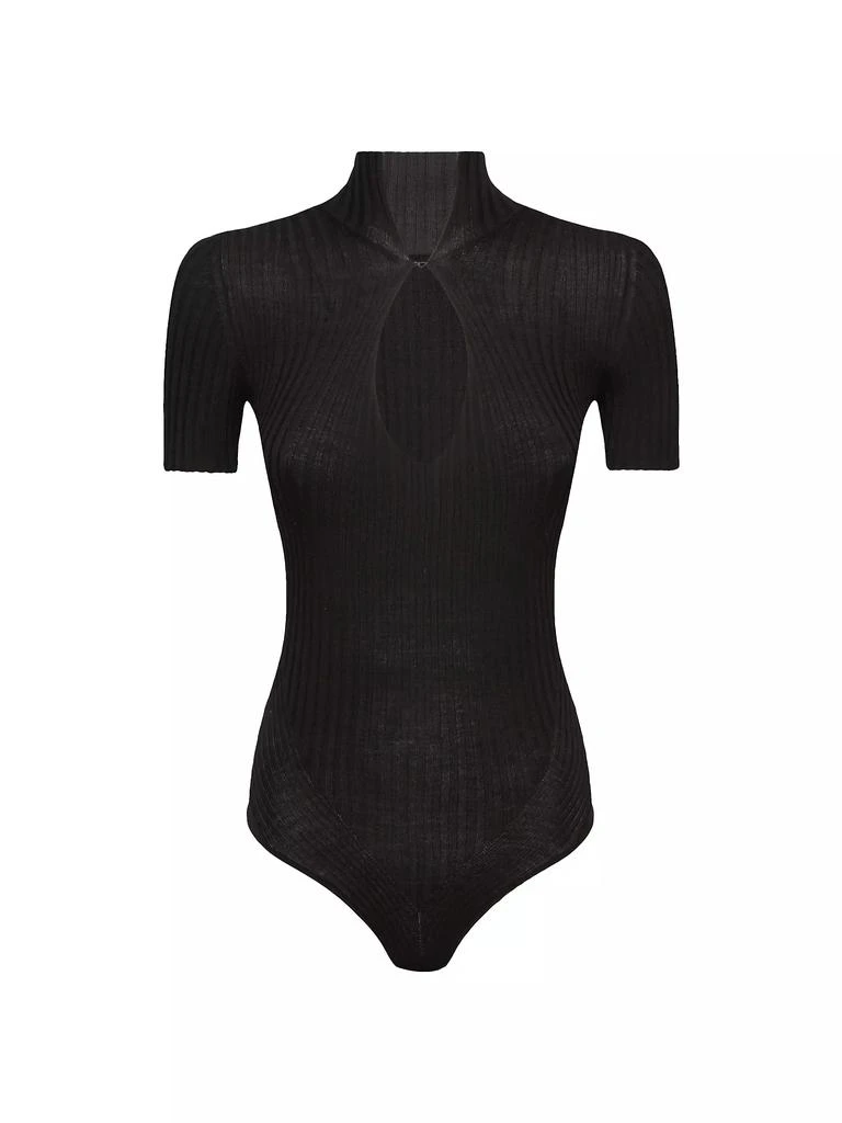 Wolford Rib-Knit Wool Bodysuit 1