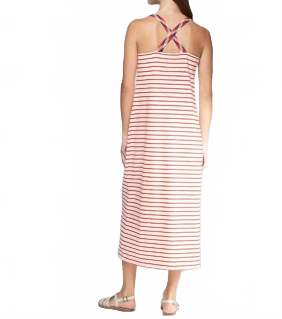 VILAGALLO Lilou Dress In Raya Roja Marinera