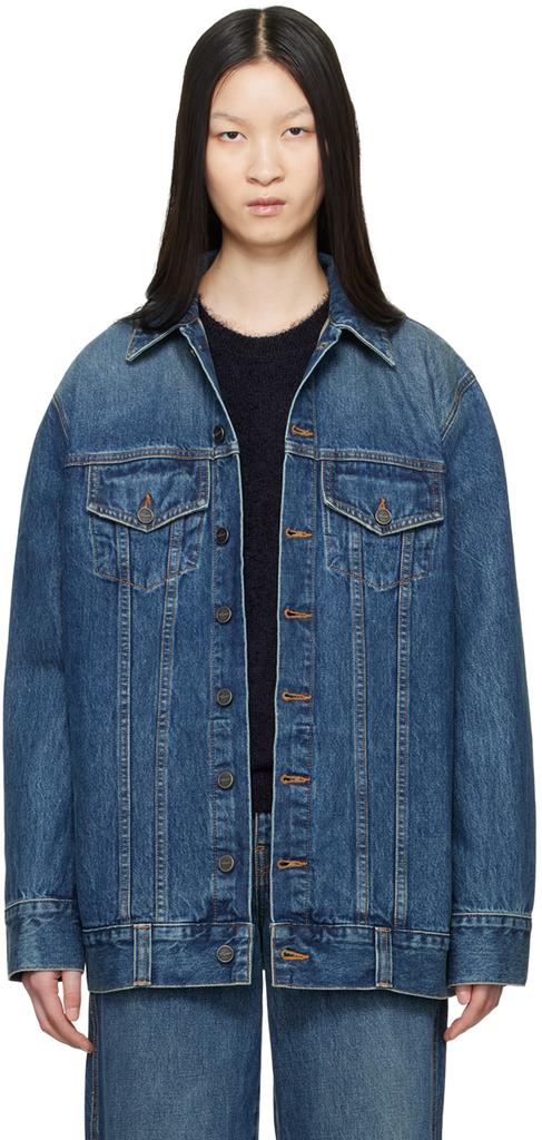 アウターその他 KHAITE 'Ross' jacket Blue Ross denim jacket in blue - Khaite | Mytheresa