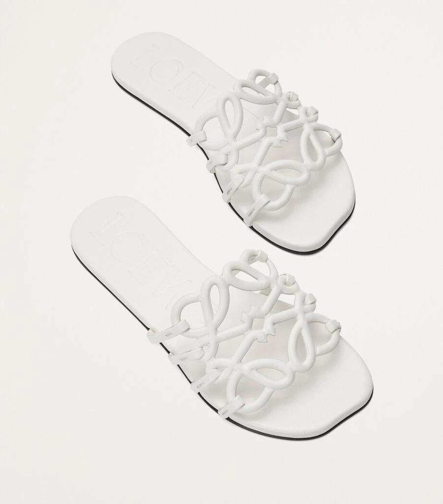 Loewe Leather Petal Anagram Slides 4