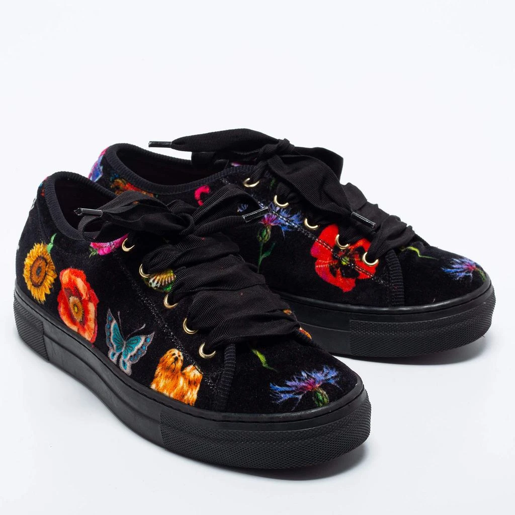 ETRO Etro Multicolor Velvet Low Top Sneakers Size 37 4