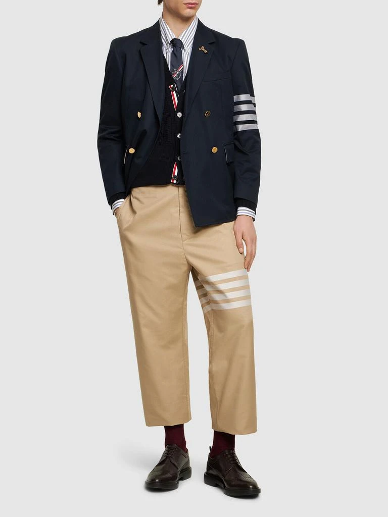 Thom Browne Unconstructed Straight Leg Cotton Pants 1