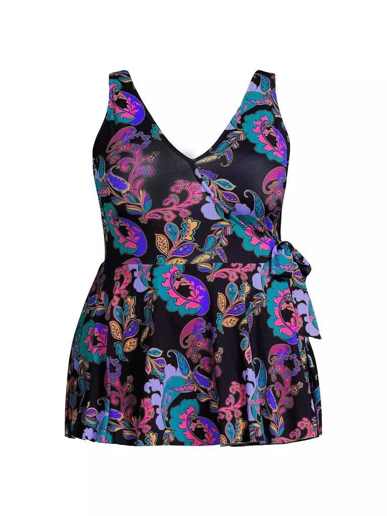 Johnny Was Plus Fatima Wrap-Skirt One-Piece Swimsuit 1