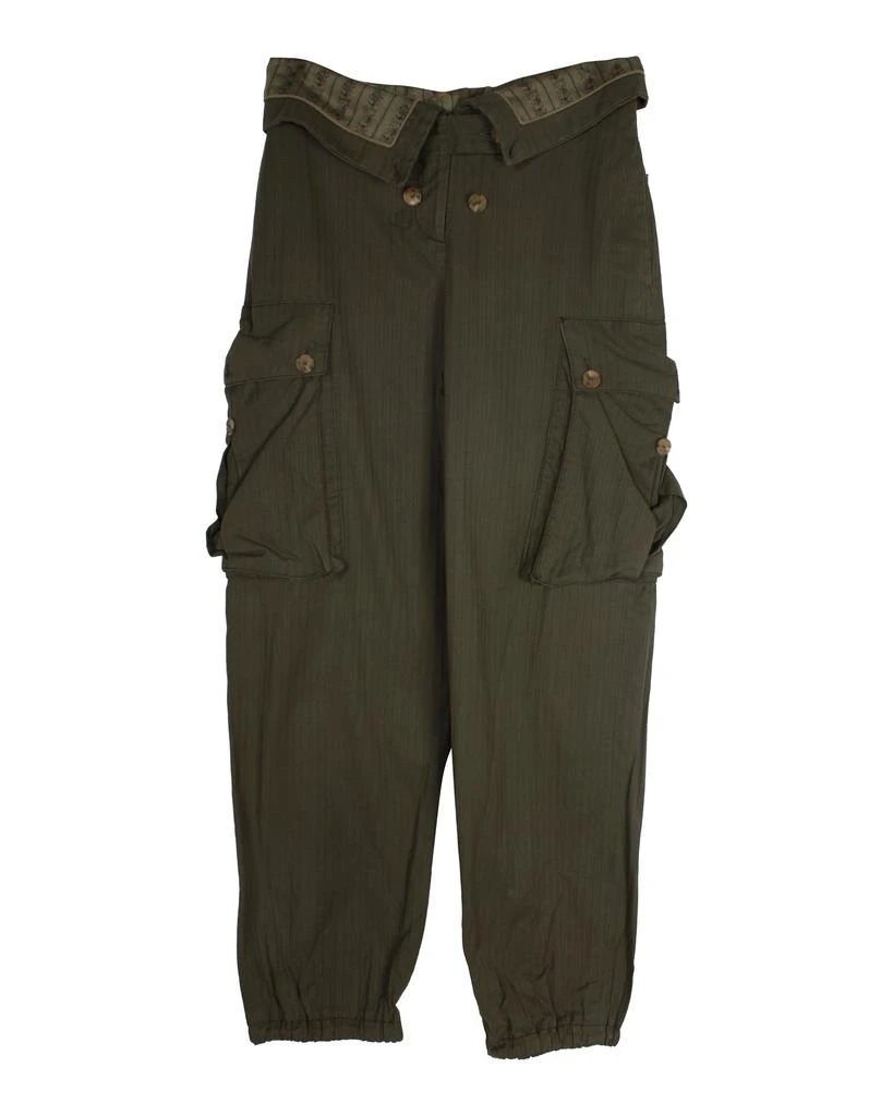 Alexander McQueen Alexander Mcqueen Vintage Stylized Cargo Pants in Olive Green Cotton 1