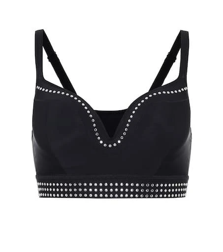 Adam Selman Sport Push-It studded sports bra 1