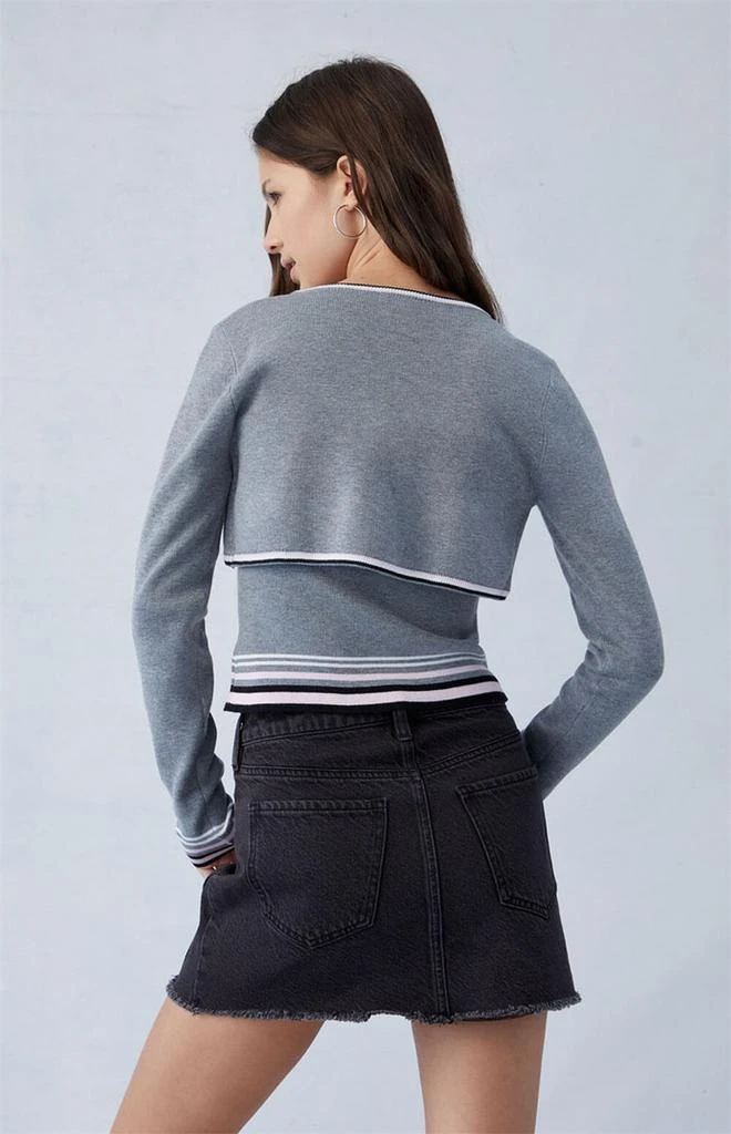 PacSun Eco Black Mid Rise Denim Mini Skirt 4