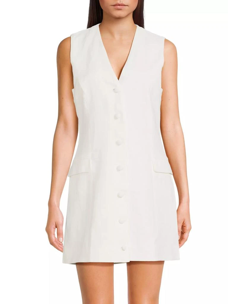 Faithfull the Brand Eloise Linen Button-Front Minidress 3