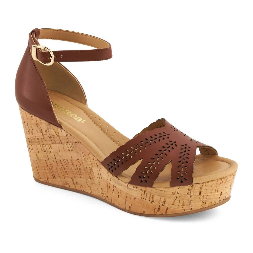 Andrea Women's Cork Wedge Espadrilles Sandal 1