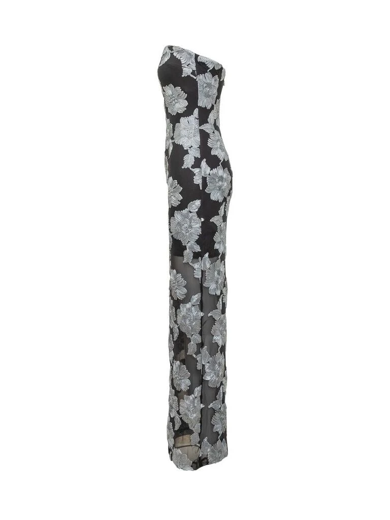 ROTATE Birger Christensen Rotate Birger Christensen Floral Long Dress With A Slit 3