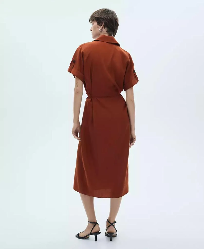 Mango Women's Bow Detail Lyocell Shirt Dress 3
