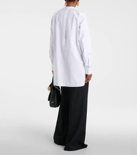 Jil Sander Embroidered cotton poplin blouse 3
