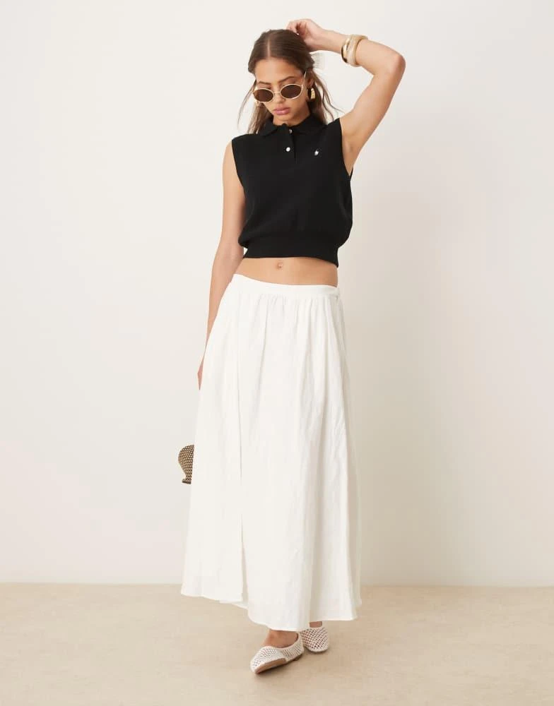 Ralph Lauren Polo Ralph Lauren cropped sleeveless polo shirt in black 3