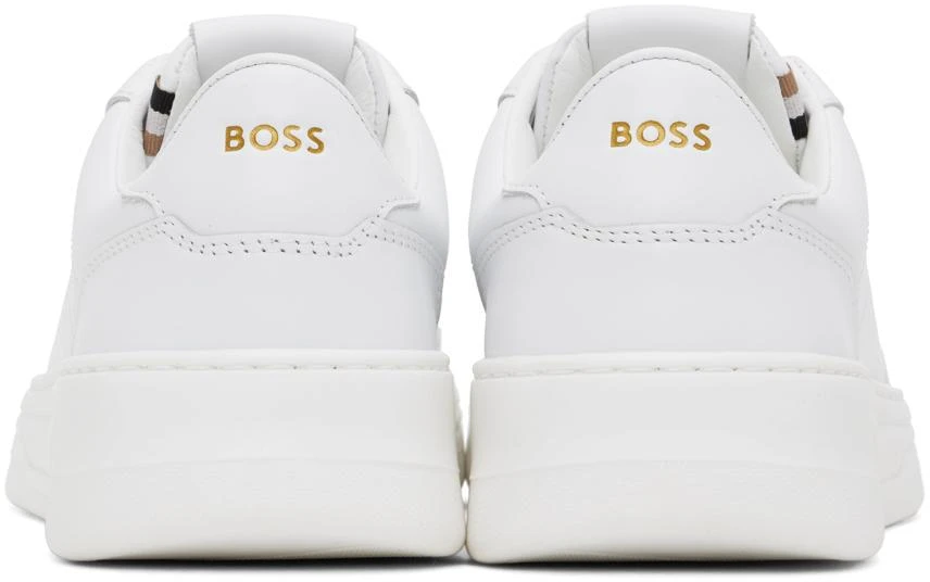 Hugo Boss White Leather Logo Sneakers 2