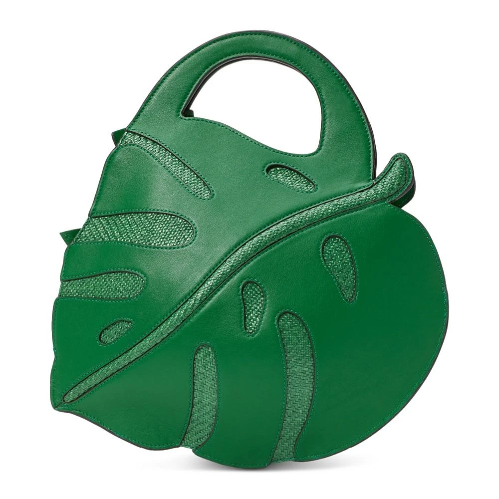 Kate Spade Playa Leather And Straw 3D Leaf Tote 3