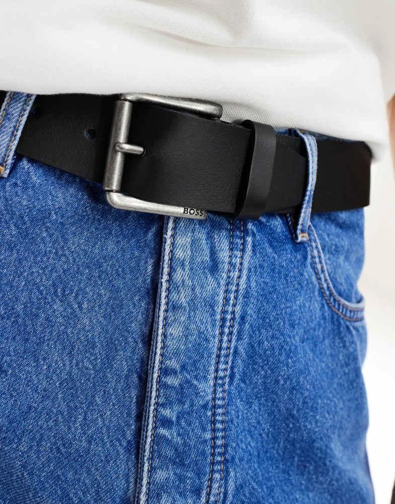 BOSS by Hugo Boss BOSS joris belt in black leather 4