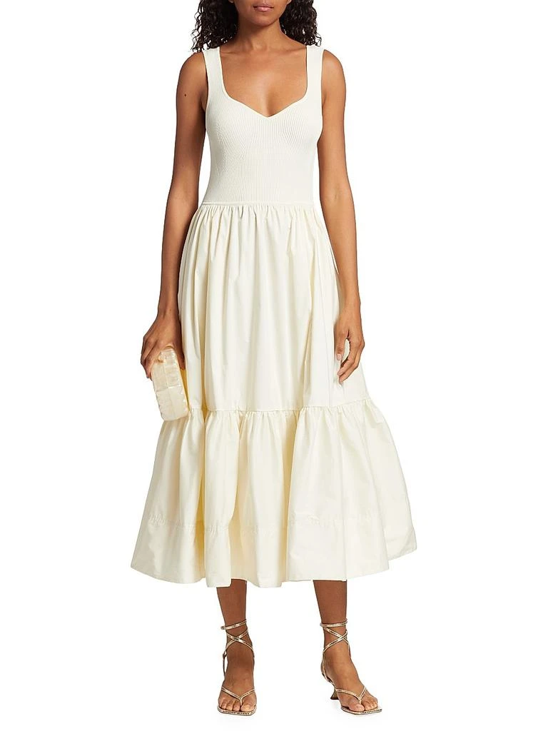 Tanya Taylor Josephina Mixed Media Tiered Midi-Dress - Dresses & Skirts -  Compare Prices from 7+ Stores - BeyondStyle