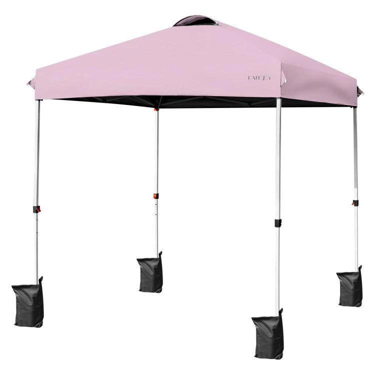 Hivvago 6.6Â  x 6.6 Feet Outdoor Pop Up Camping Canopy Tent with Roller Bag-Blue 5
