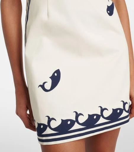ALÉMAIS Marine printed cotton minidress 5