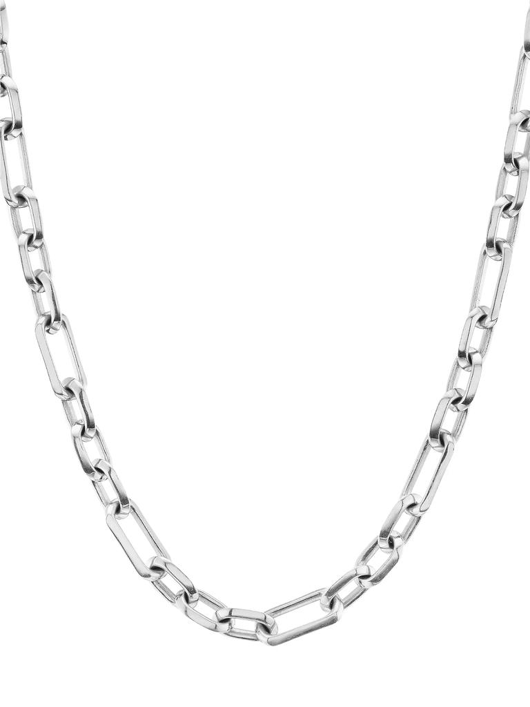 Sheryl Lowe Gwyneth Sterling Silver Medium Oval-Link Chain Necklace