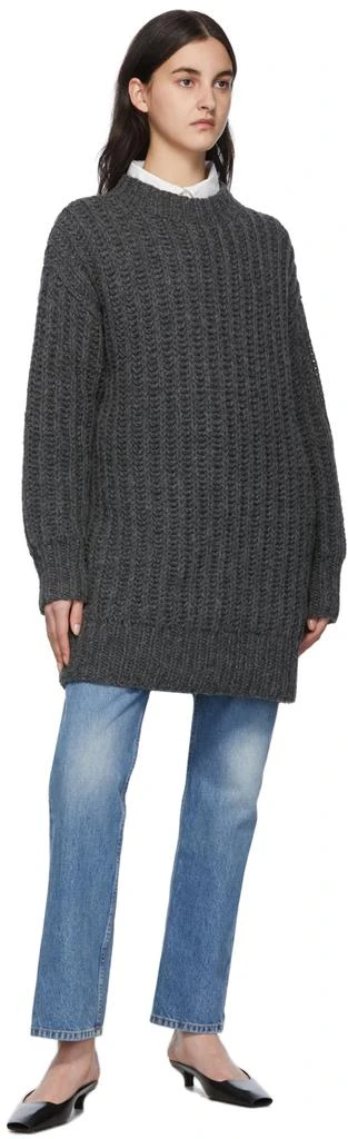 AMI Grey Hand-Knitted Sweater 4