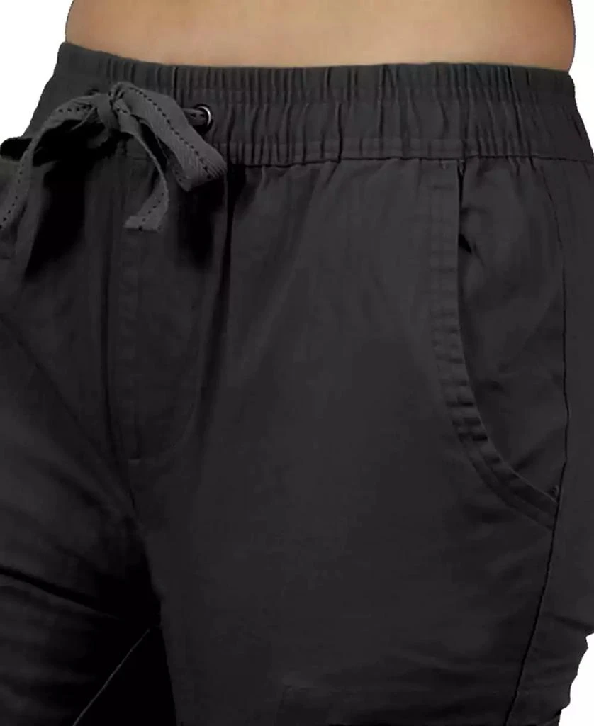 Galaxy By Harvic Women's Loose Fit Cotton Stretch Twill Cargo Joggers 5