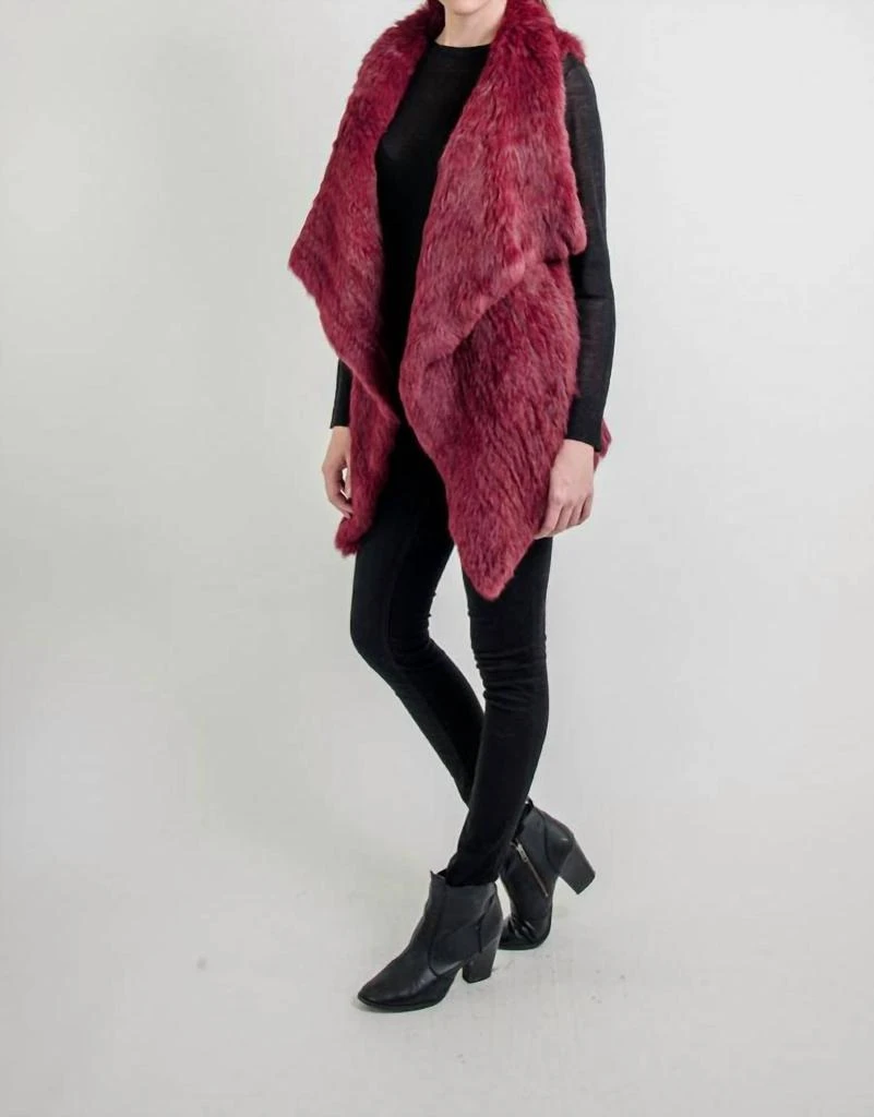 Love Token Chloe Genuine Rabbit Fur Vest 2