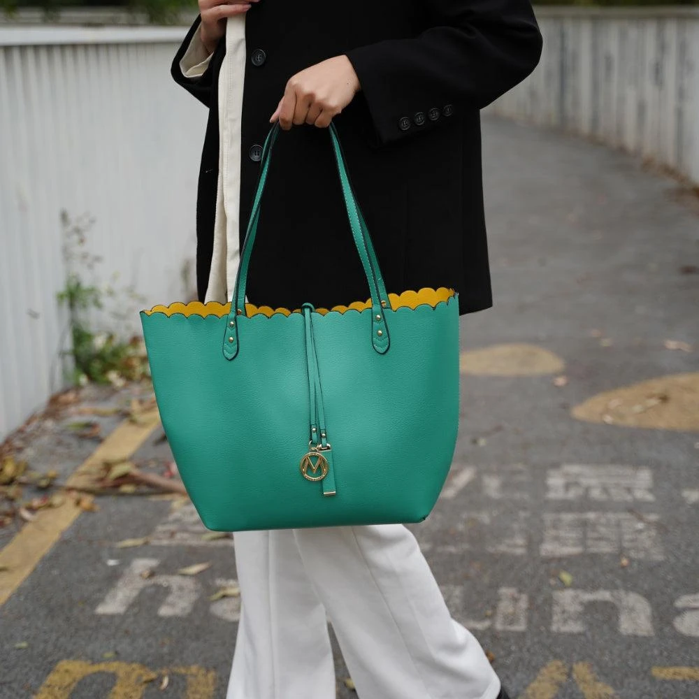 MKF Collection By Mia K. Amahia Vegan Leather Women’s Reversible Shopper Tote Bag with Crossbody Pouch by Mia K 2