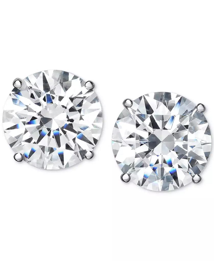 Arabella Cubic Zirconia Stud Earrings in 14K White Gold