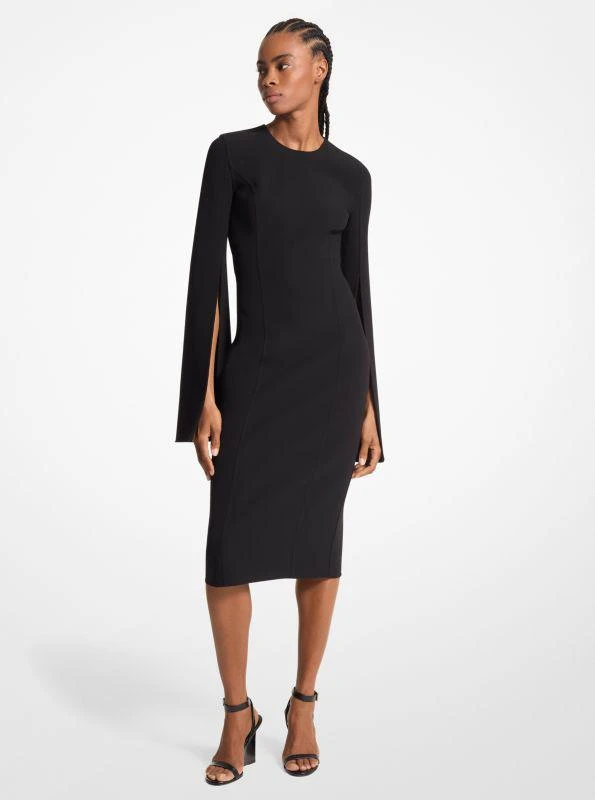 Michael Kors Stretch Wool Split-Sleeve Sheath Dress 1