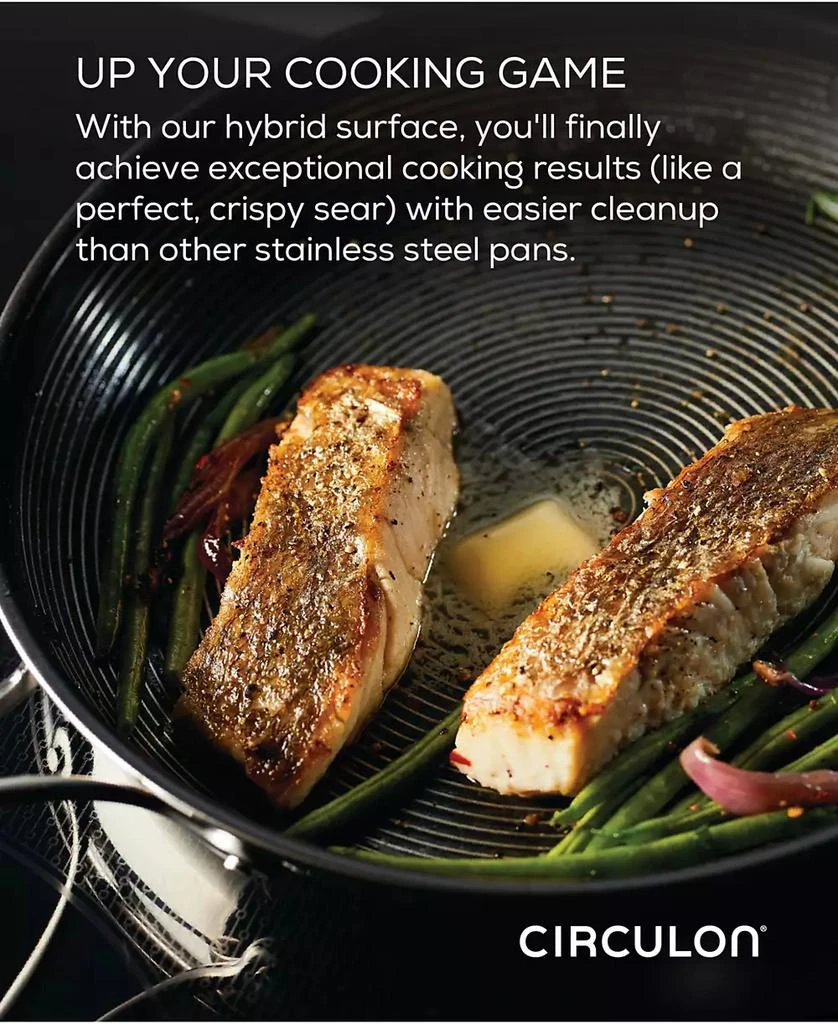 Circulon SteelShield C-Series Tri-Ply Clad Nonstick Frying Pan Set, 2-Piece, Silver 5