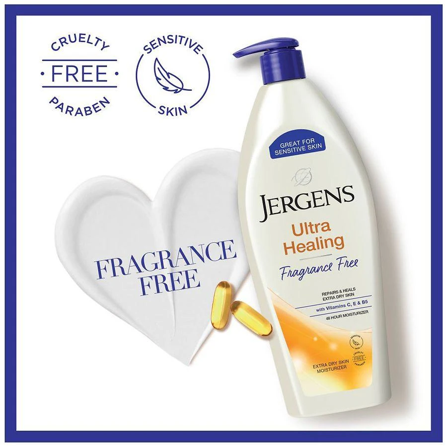 Jergens Ultra Healing Hand And Body Lotion Dry Skin Moisturizer Unscented 3
