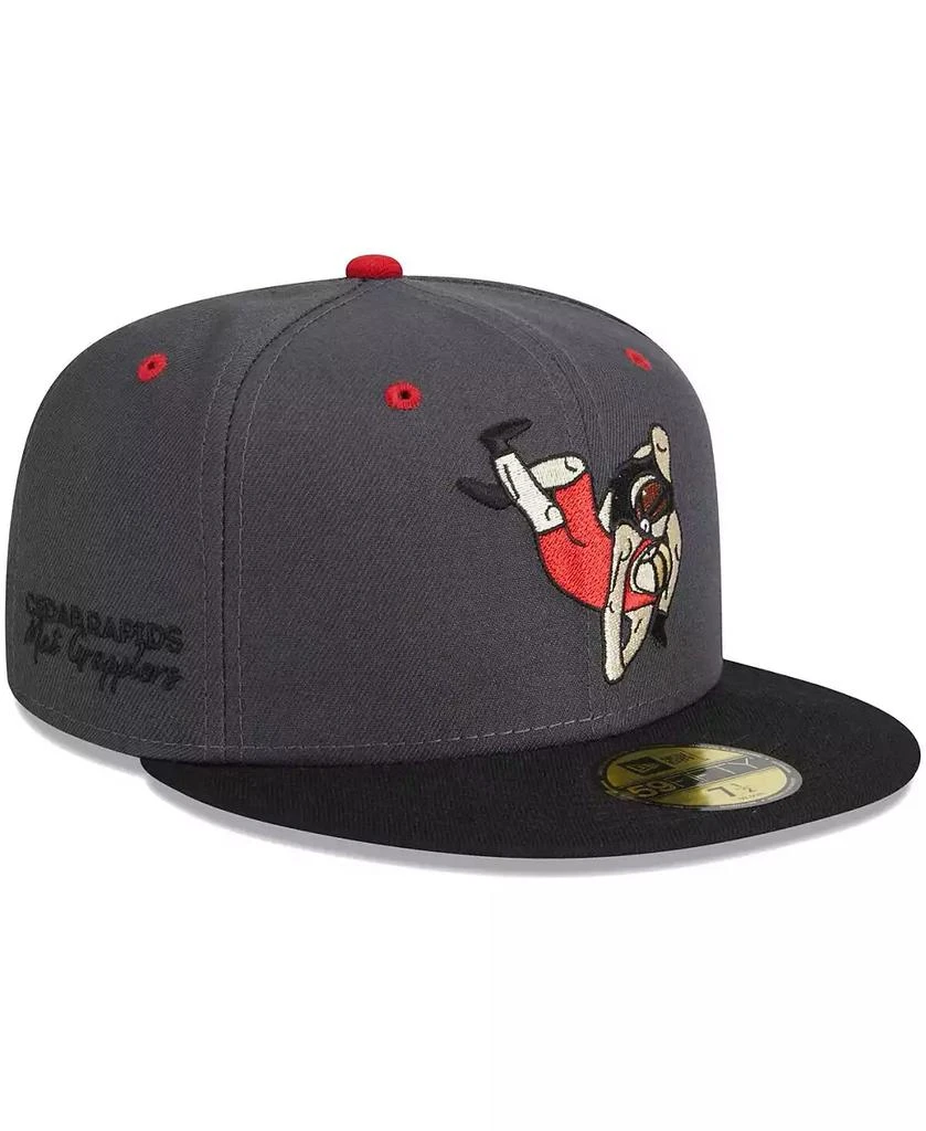 New Era Men's Gray Cedar Rapids Kernels Theme Nights Cedar Rapids Mat Grapplers 59FIFTY Fitted Hat 3