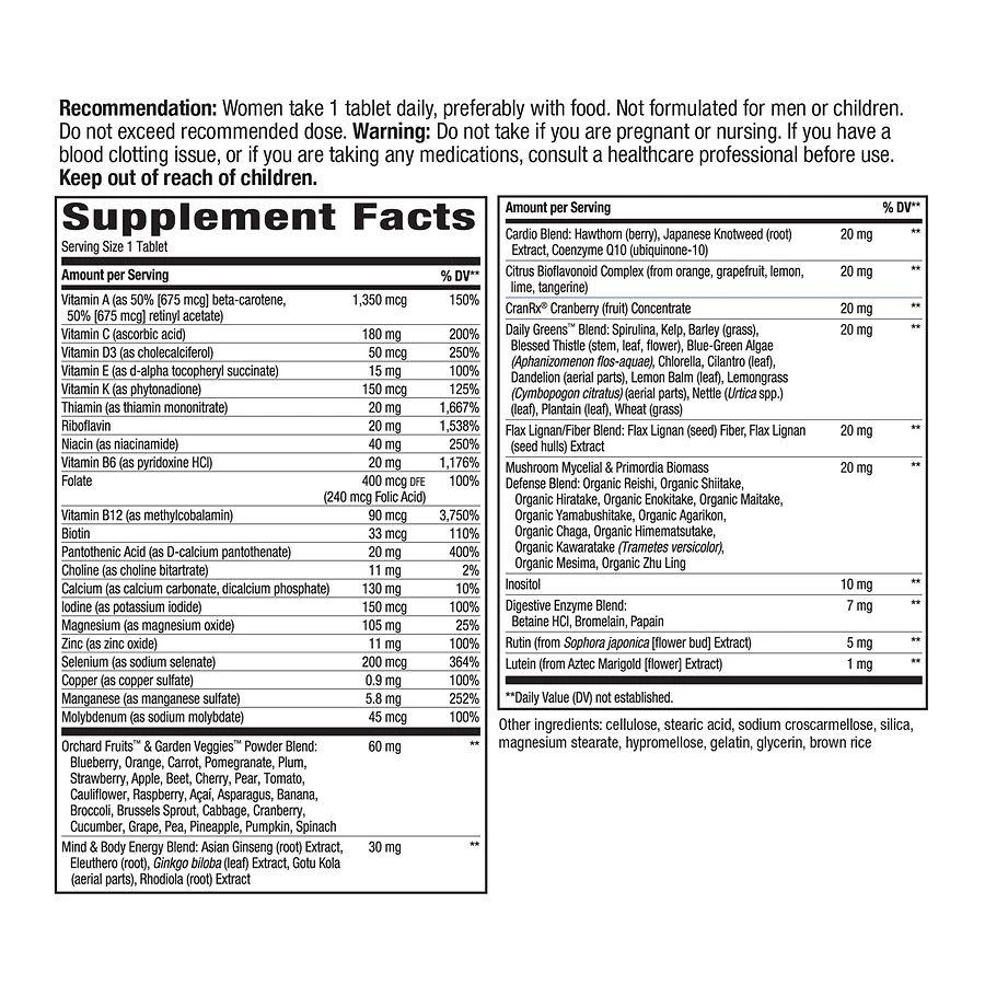 Nature's Way Once Daily Women's 50+ Ultra Potency Multivitamin Tablets 4