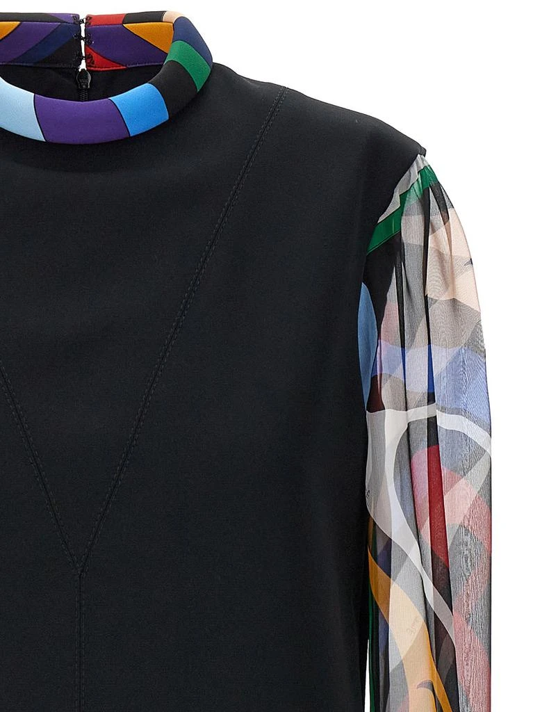 EMILIO PUCCI Emilio Pucci Marmo-Printed Mock-Neck Mini Dress 3