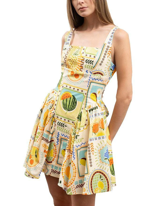 Moon River Printed Corset Poplin Mini Dress 6