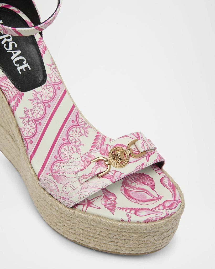Versace Medusa Calfskin Leather Espadrilles 5