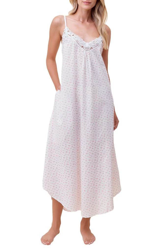 Papinelle Swiss Dot Lace Trim Cotton Nightgown 5
