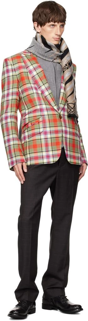 Vivienne Westwood Gray 
Beige Game Scarf 3