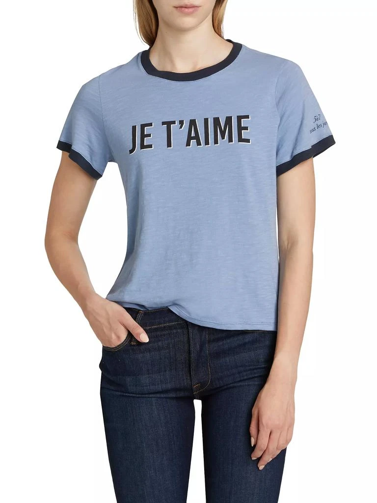 Cinq à Sept Je T'aime Ringer T-Shirt 3