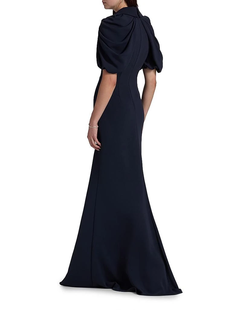 badgley mischka gowns & formal dresses Badgley Mischka Floral Scarf Strapless Gown main image 1