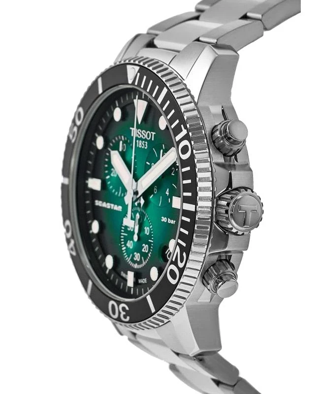 Tissot Tissot Seastar 1000 Chronograph Green Dial Stainless Steel Men's Watch T120.417.11.091.01 2