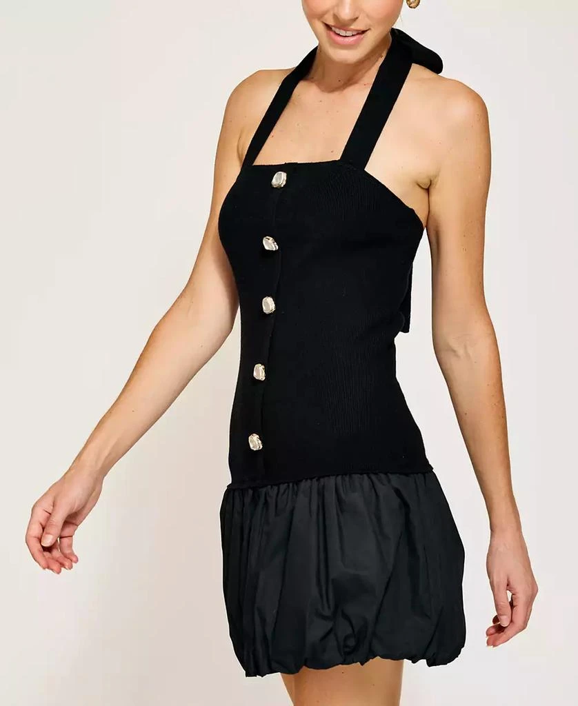 Line & Dot Women's Ramona Mixed-Media Balloon Mini Dress 4