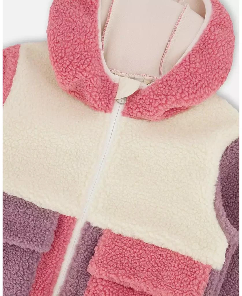 Deux par Deux Girl Sherpa Jacket Pink Colorblock - Toddler|Child 5