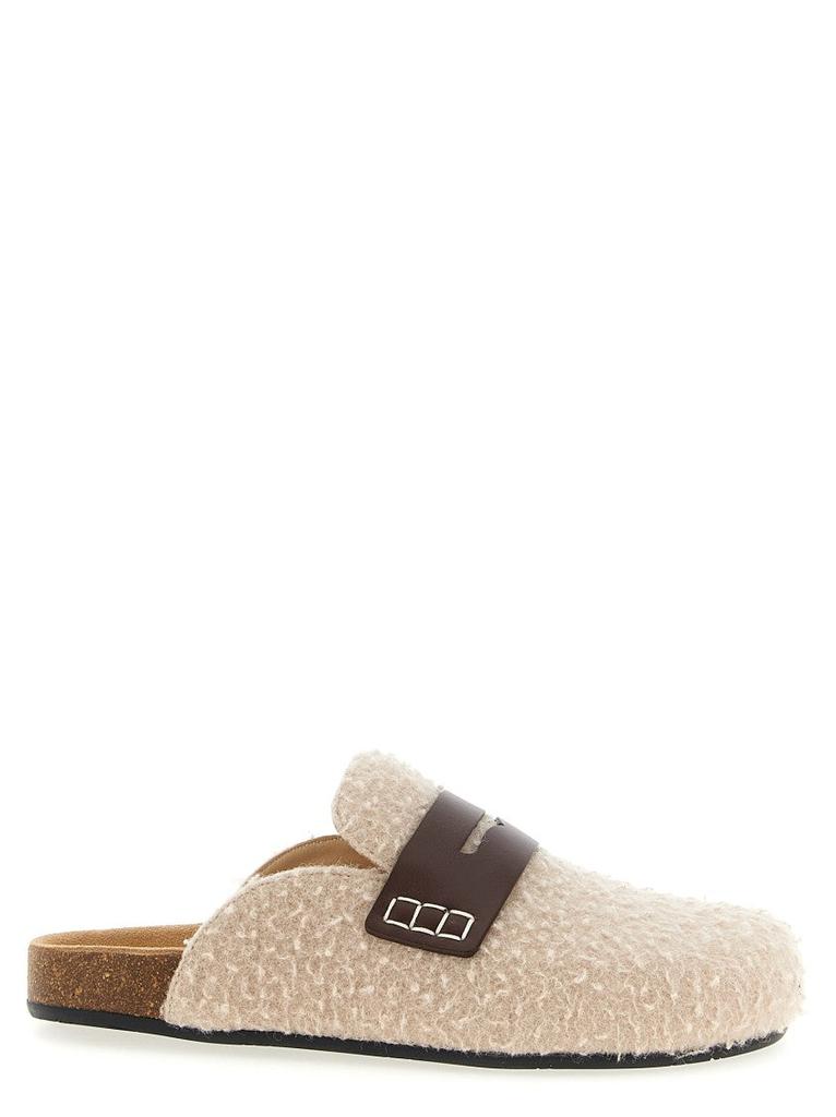 J.W. ANDERSON BEIGE CALF SUEDE CHAIN ミュール J.W. Anderson Beige Calf Suede Chain Mules | italist, ALWAYS