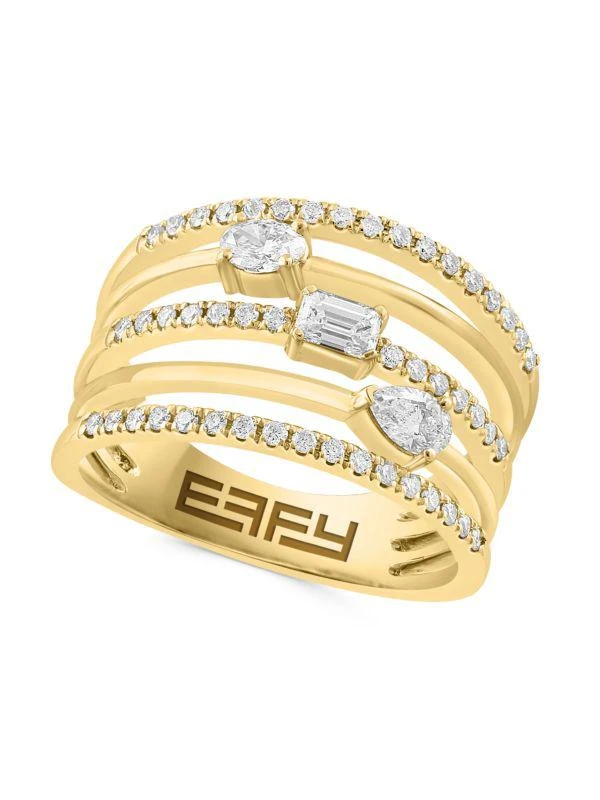 Shop 14K Yellow Gold TCW Diamond Ring on Sale at
