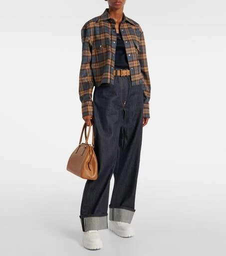 Prada Shearling-lined platform leather sneakers 3