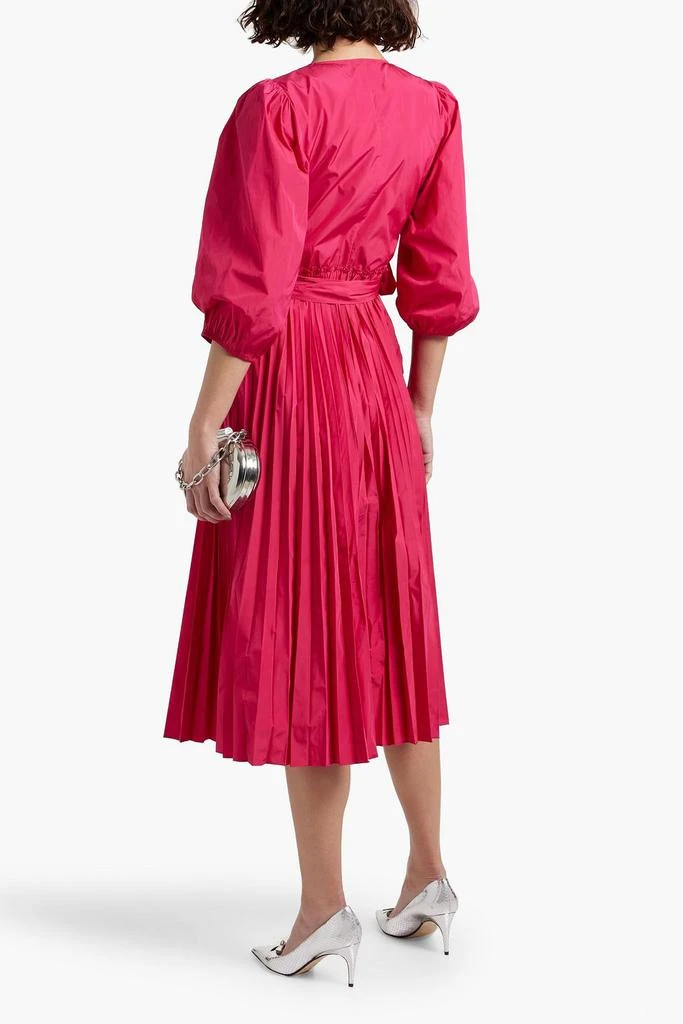 RED Valentino Pleated taffeta midi wrap dress 3