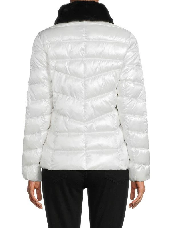 Karl Lagerfeld Paris Faux Fur Collar Puffer Jacket 2