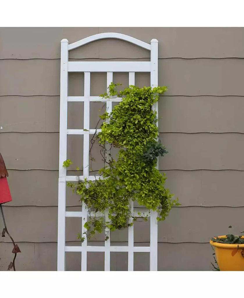 Dura-Trel Inc Dura-Trel Cambridge 28 x 75 Inch PVC Vinyl Outdoor Garden Patio Trellis, White 3